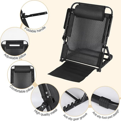Adjustable Lifting Bed Backrest with Armrest Large Folding Back Rest for Bed Sitting up Multifunction Portable Bed Backrest Support with Pillow for Neck Head Lumbar Elderly Patient Read Eat