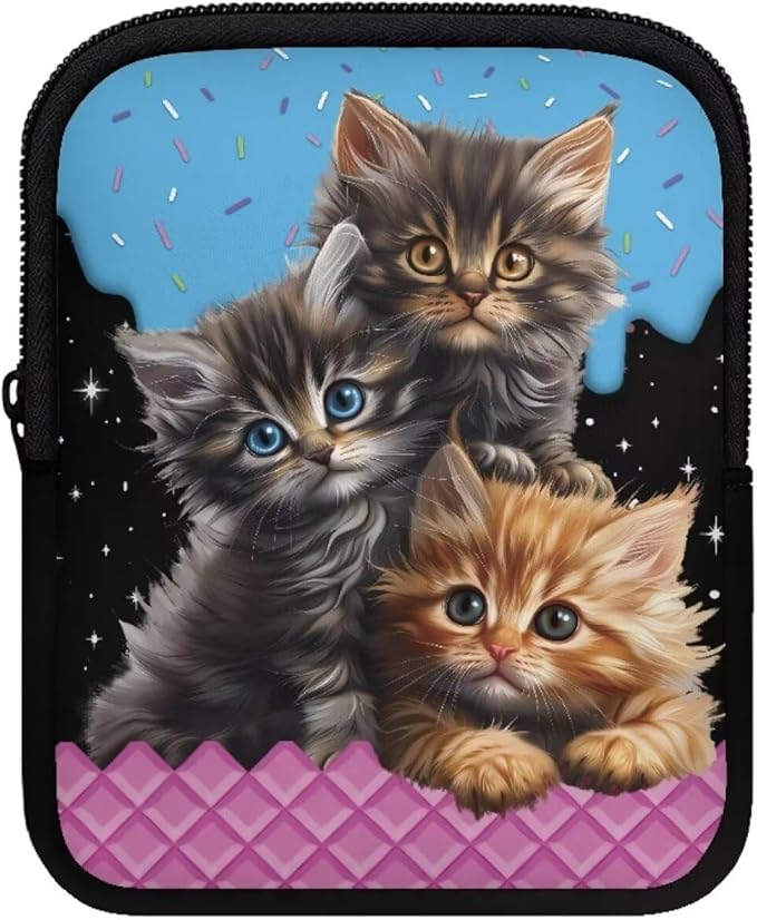 Cat Stanley Cup Pouch with Adjustable Strap Water Bottle Storage Bag 20oz-40oz IceFlow Tumbler Pouch for Stanley Accessories