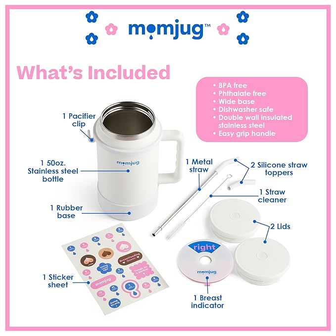 the original water bottle for moms (white)