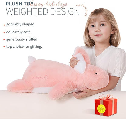 24 inch Cute Giant Weighted Bunny Plush Soft Body Pillow, Large Rabbit Weighted Stuffed Animals Toys plushies, Gift for Kids Girls and Boy, Birthday