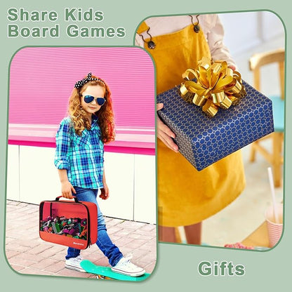 4 PCS Toys Storage Bag, Classic Bricks Building Set Storage Bag, Travel Case for Building Toys, Puzzles