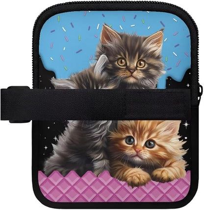 Cat Stanley Cup Pouch with Adjustable Strap Water Bottle Storage Bag 20oz-40oz IceFlow Tumbler Pouch for Stanley Accessories