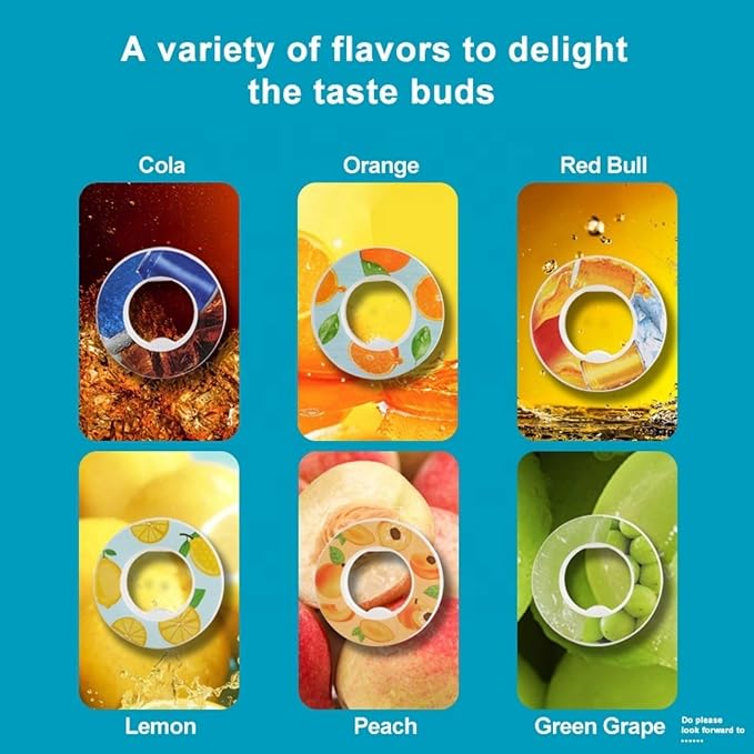 Flavor Air Pod Water Bottles Juice Scent Pods for Water Bottle Caps Fruit Scent Sports Water Cup Rings Outdoor Sport (Juice Flavor Air Pod, One Size)