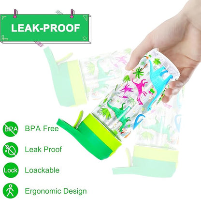 Kids Water Bottle with Spray Mist, 420ml Portable Kids Spray Drinking Bottle for Boys Girls School Cool Down and Hydrate