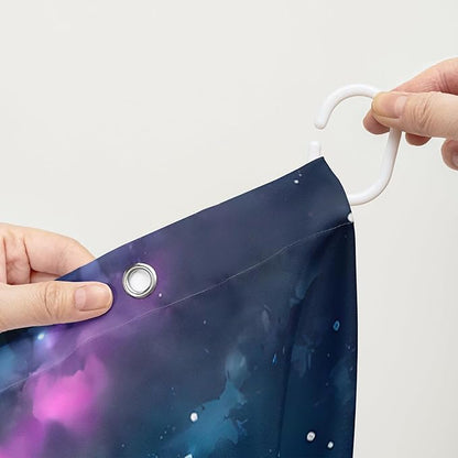 AILONEN 3D Bear Shower Curtain for Bathroom,Evening Starry Black Bear Printed Bath Curtain,Forest Wildlife Decoration Shower Curtain Waterproof 60" W*72" H