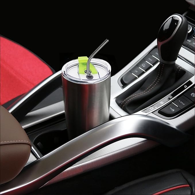 3 Packs Lids for 20oz Tumblers, CNYMANY Spill-proof Splash Resistant Straw-friendly Cover for Old Style Rtic, Ozark Trail 20 oz. Cups - Green, Rose Red, Gray