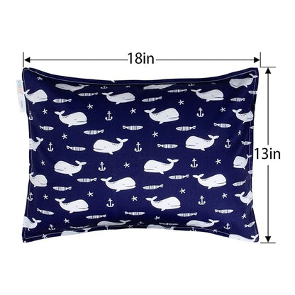 ALVABABY Toddler Pillowcases Fits 13 x 18 inch,12x 16inch Kids Sleep Pillow 2 Pack Cotton Baby Pillow Cover Envelope Children Pillowcases for Boys Girls Seaworld Dinosaur 2TPW12