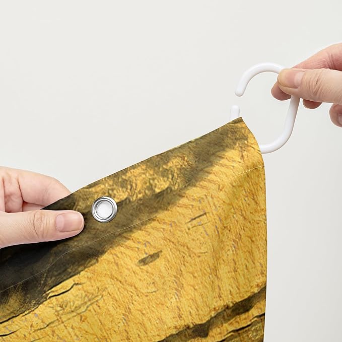 AILONEN Eiffel Tower Shower Curtain,Afterglow Tower Bathroom Fabric Shower Curtain for Boys Kids Teens, 72" W*84" H Vintage Orange & Black Style Paris Tower Bathroom Decor