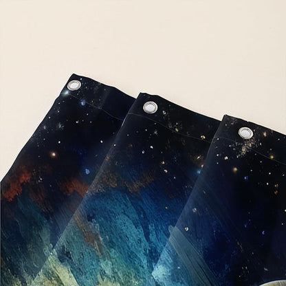 AILONEN Leopard Shower Curtain for Bathroom, Black Panther Bathroom Curtain,Galaxy Starry Planet Space Bath Curtain 72" W*72" H Polyester Waterproof Wildlife Bathroom Curtain with 12 Hooks