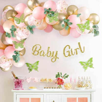 72Pcs 3D Butterfly Wall Decor 3 Sizes 3 Styles, Butterfly Decorations Party Birthday Cake Decoration, Removable Butterfly Wall Stickers for Kids Nursery Wedding Bedroom Room Decor(Green)