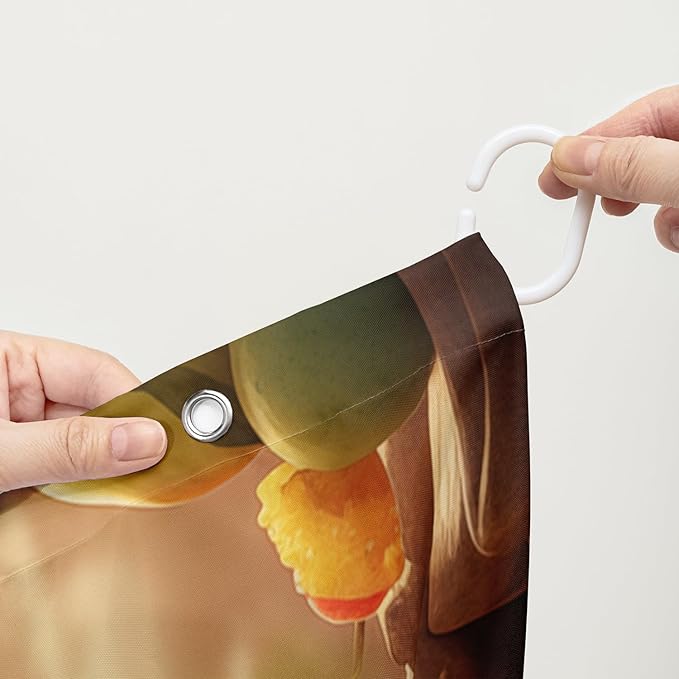 AILONEN Cartoon Koala Shower Curtain for Kids,Kawaii Fruit Koala Shower Curtain for Bathroom,Girls,Lovely Animals Shower Curtain Set with Hooks,72" W*72" H