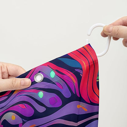 AILONEN Magic Mushroom Shower Curtain for Kids Boys Girls,Mushrooms and Starry Night Waterproof Fabric Shower Curtain for Bathroom,Dreamy Natural Plants Shower Curtain Set with Hooks,72" W*78" H