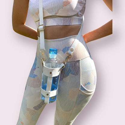 Glass Water Bottle 16 oz, 100% borosilicate, Pink, Clear & Blue Motivational Measurements w/Time, BPA-Free, Eco-friendly, for Gym, Sports, Travel, Fitness, or Work. (Clear Blue 500ml)