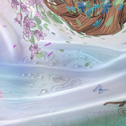 AILONEN Green Tree Leaves Shower Curtain,Botanical Floral Plants Vine Shower Curtain,Spring Floral Shower Curtain for Bathroom Decor Polyester Waterproof with Grommets and Hooks 36" W*72" H