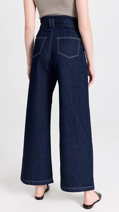 PAIGE Women's Harper Jeans with Flutter Waistband + Self Belt