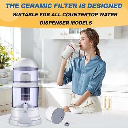 4Pack Replacement Ceramic Dome Water Filter 0.2 to 0.5 micron for Countertop Portable Water Purification System