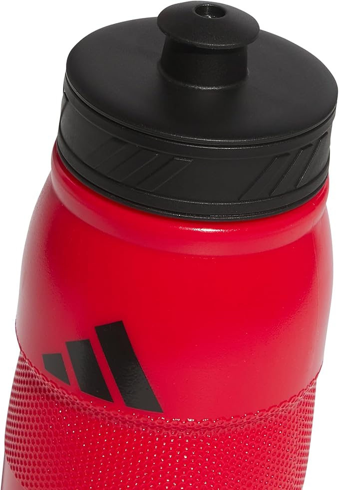 adidas 750 ML (28 oz) Stadium Refillable Plastic Sport Water Bottle, Scarlet Red/Black/Black, One Size