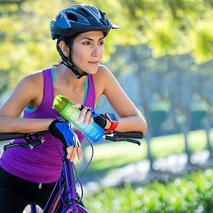 XACIOA Water Bottle with Straw,32oz Plastic Cup with Motivational Time Marker,1L Tritan Sport Lightweight Leakproof BPA-Free,Wide Mouth Fast Flow Ensure You Have Times to Drink,with Straw & Cup Brush