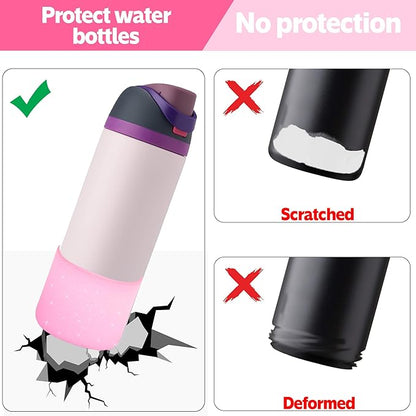 2PCS Silicone Water Bottle Boot for Owala 24oz 32oz 40oz,Anti-Slip Protective Sleeve Bottom Bumper Protector for FreeSip, Twist, and Flip Water Bottles
