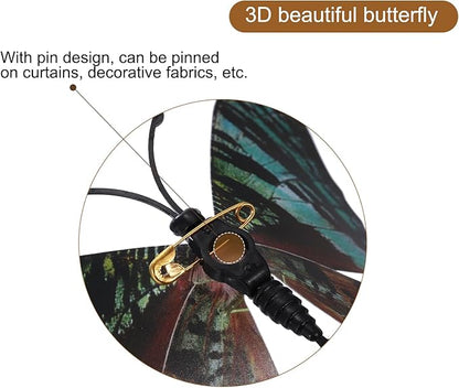 uxcell 120Pcs 3D Beautiful Butterfly Removable DIY Wall Stickers for Bedroom TV Background Decorations, Brown