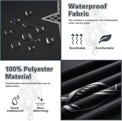 Astronaut Canopy Bed Curtains - 4 Corner Post Bed Curtains Canopy Queen Bed Canopy Curtains for Children Girls Bedroom Decoration(Astronaut, Queen)