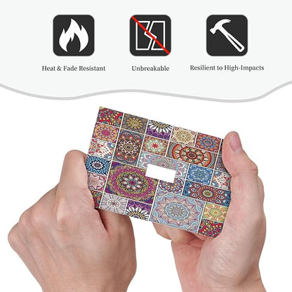 Morocco Talavera Mexican Tiles Printed Colroful Mandala 1 Gang Light Switch Covers Single Toggle Wall Plate Decorative Switchcover Electrical Switchplate for Kitchen Bathroom Bedroom Decor