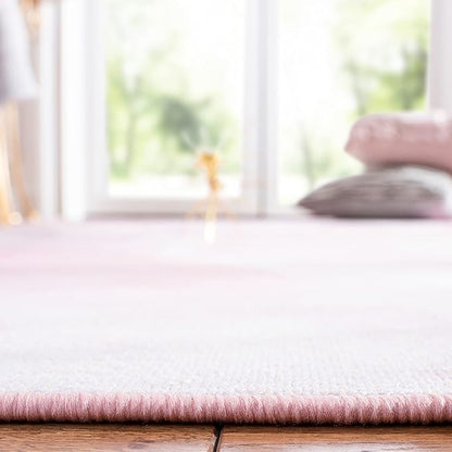 SAFAVIEH Disney Princess Collection Machine Washable Slip Resistant 2'3" x 3'9" Pink/Purple DSN507U Kids Bedroom Nursery Playroom Area Rug