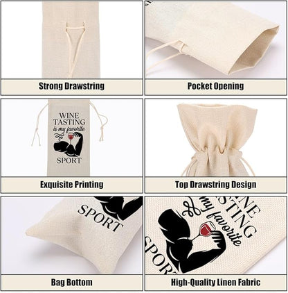 Funny Wine Quotes Wine Bag Wine Tasting Party Supplies for Wine Lovers Women Men Mommy Groom Friend Christmas Birthday Wedding Bachelorrette Party Wine Bags