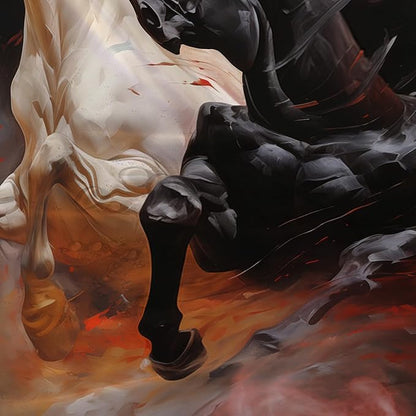 AILONEN 3D Horse Shower Curtain,Black White Galloping Horses Waterproof Fabric Shower Curtains for Bathroom,Farmhouse Animals Bath Curtain Set with Hooks, 72" W*84" H