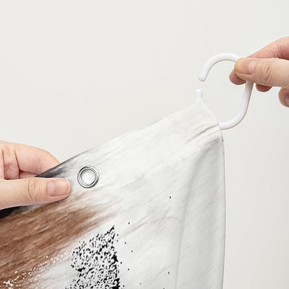 AILONEN Yak Shower Curtains for Kids Boys Girls,Highland Cattle Sunflower Cow Fur Print Bath Curtains for Bathroom Decor,Polyester Waterproof with 12 Plastic Hooks 72" W*96" H