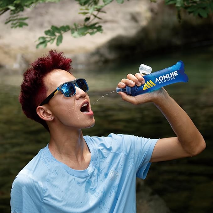 TRIWONDER Soft Flask Collapsible Water Bottles Hydration Bladder BPA-Free Foldable Water Flask for Hydration Pack - Ideal for Hiking Running Cycling Climbing Travel