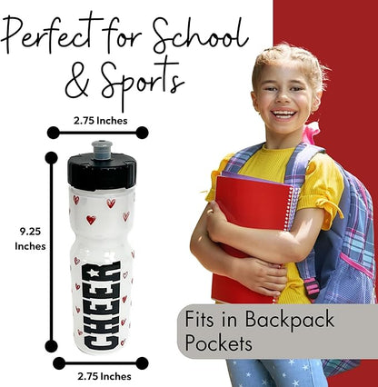 50 Strong Kids Water Bottle | 22 oz. BPA- Free Sports Squeeze Water Bottles with Pull Top Cap |Perfect Water Bottle for School | Reusable & Durable for Boys & Girls | Made in USA