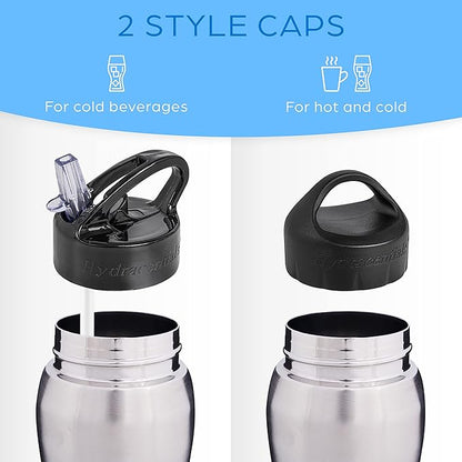 Insulated Stainless Steel Metal Water Bottle with Straw Lid - Vacuum Insulated Water Bottles, Keeps Hot and Cold - Sports Canteen Bottle