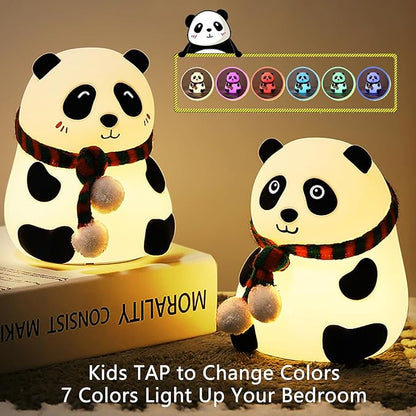Panda Silicone Nursery Night Light Night Light for Kids, Panda Gifts, Cute LED Lamps for Teen Girls Bedroom,Bedroom Decorations Gifts for Toddlers,Kawaii Room Decor