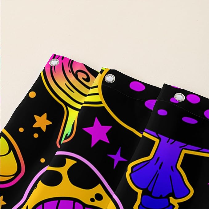 AILONEN Rose Flower Shower Curtain,Colorful Rose Flower Bath Curtain for Kids Girls Women,Modern Romantic Floral Flower Print Polyester Waterproof with 12 Plastic Hooks 36" W*72" H