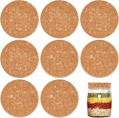 OLYCRAFT 8 Pcs Large Cork Stoppers Tapered Cork Plugs Wood Corks Lids Bottle Lids Cork Stoppers 2.7~2.9 inch Wine Bottle Stoppers Wood Jar Cork for Kitchen Wedding Favor Canning - 2cm Thick