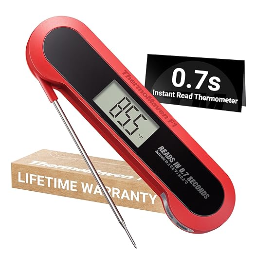 Professional Meat Thermometer Digital, 3X Faster (0.5sec) Instant Read with High Accuracy(±0.5°F), IP67 Waterproof & Backlit for Grill, BBQ, Oven, Smoker, Kitchen, Certified by NSF & NIST