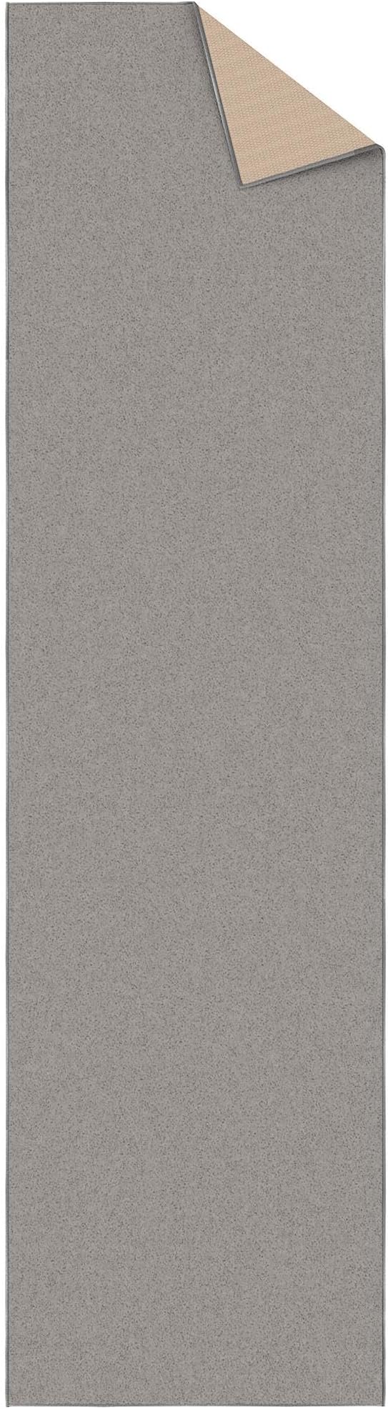 Machine Washable Modern Solid Design Non-Slip Rubberback 3x10 Traditional Runner Rug for Hallway, Kitchen, Bedroom, Living Room, 2'7" x 9'10", Gray