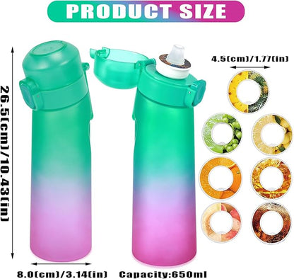 Air Water Bottle with 7Pcs Flavor Pods 26.3Oz Scent Water Bottle Fruit Fragrance Water Bottle,Scent Water Cup,Sports Water Cup Suitable for Outdoor Sports