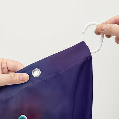 AILONEN Wolf Shower Curtain,Evening Howling Wolf Bath Curtain for Bathroom Decor,Wildlife Shower Curtain for Teens,Polyester Waterproof with 12 Plastic Hooks 72" W*84" H