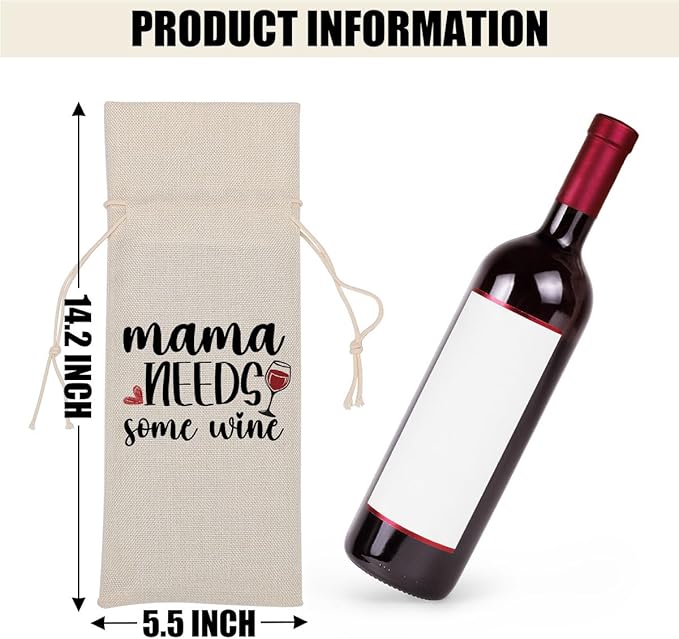 Funny Wine Quotes Wine Bag Wine Tasting Party Supplies for Wine Lovers Women Men Bride Groom Mom Christmas Birthday Wedding Bachelorrette Party Wine Bags