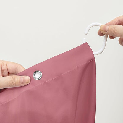 AILONEN Girls Pink Shower Curtain for Bathroom, Rose Flower and Cute Kawaii Dog Cat Pattern Bathroom Decor 72" W*78" H Bath Curtain Polyester Waterproof Shower Curtain with 12 Hooks