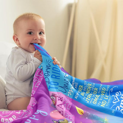 3 Year Old Girl Birthday Gift Ideas Blanket, Gifts for 3 Year Old Girl, 3 Year Old Birthday Decorations Girl, Three Year Old Girl Birthday Gifts, 3rd Birthday Girl Gifts 50"X40"