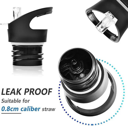 MNSRUU Insulated Water Bottle with Straw, Rainbow and Unicorns Stainless Steel Flasks for Sports Cycling Hiking School