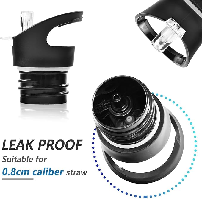 MNSRUU Insulated Water Bottle with Straw, Rainbow and Unicorns Stainless Steel Flasks for Sports Cycling Hiking School