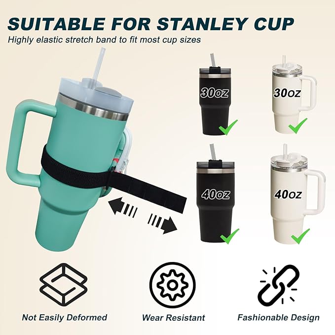 Water Bottle Pouch For Stanley Quencher Adventure 40oz & Stanley IceFlow 20oz 30oz,tumbler pouch with Pocket, for Keys, Wallet, Cards, Earphone,Compact, Versatile (GREEN)