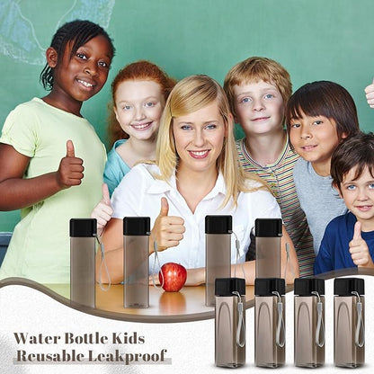 Mifoci 30 Pcs Water Bottle Bulk 17 oz Plastic Sports Water Bottles for Adults Reusable Leak Proof Portable Drink Bottles Large for Travel Camping Fitness Office(Black)