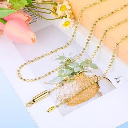 3 Pack Pull Chain String Extension Ceiling Fan Pull Chain Stainless Steel Switch Chain Extender wif Connector, for Ceiling Fan Light Fixture Light Bulb,1 Meter Length(Gold)