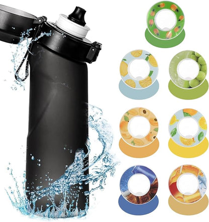 Air Flavor Pods,7pcs Air Bottle Pods,Water Bottle Flavor Caps,Fruit Scent Pods for Water Bottles/Sports Water Cup Rings Outdoor Sport(7 Pods)