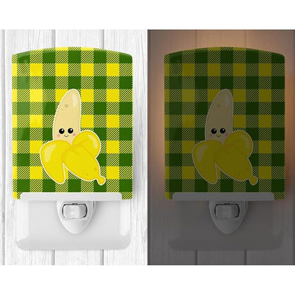 Caroline's Treasures BB6889CNL Going Bananas Ceramic Night Light Compact, UL-Certified, Ideal for Bedroom, Bathroom, Nursery, Hallway, Kitchen, 6x4x3, Multicolor